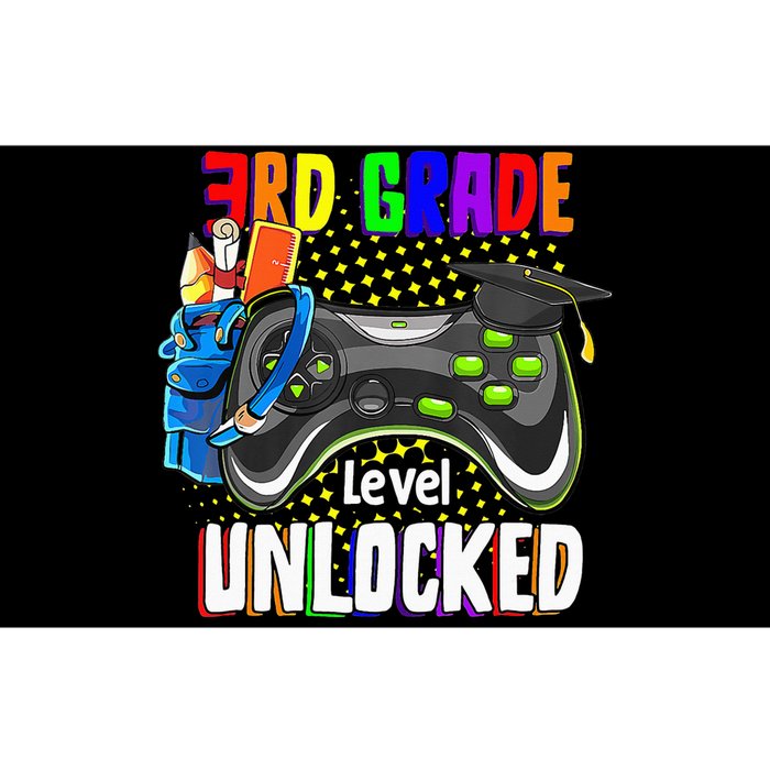 3Rd Grade Level Unlocked Video Game  Back To School Gamer Bumper Sticker