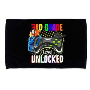 3Rd Grade Level Unlocked Video Game  Back To School Gamer Microfiber Hand Towel