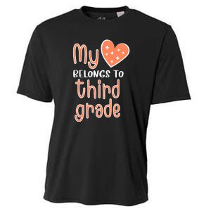 3rd Grade My Belongs To Third Grade Teacher Back To School Teacher Gift Cooling Performance Crew T-Shirt