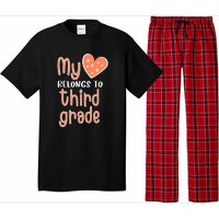 3rd Grade My Belongs To Third Grade Teacher Back To School Teacher Gift Pajama Set