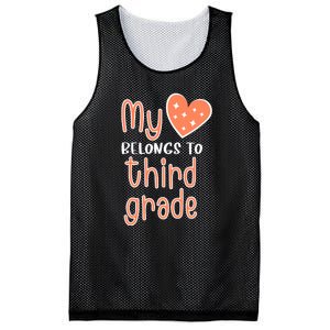 3rd Grade My Belongs To Third Grade Teacher Back To School Teacher Gift Mesh Reversible Basketball Jersey Tank