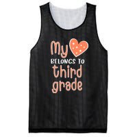 3rd Grade My Belongs To Third Grade Teacher Back To School Teacher Gift Mesh Reversible Basketball Jersey Tank