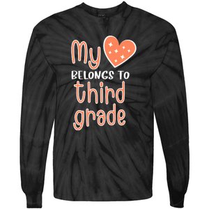 3rd Grade My Belongs To Third Grade Teacher Back To School Teacher Gift Tie-Dye Long Sleeve Shirt