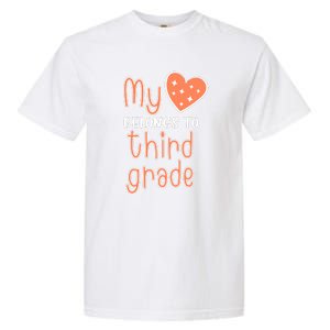 3rd Grade My Belongs To Third Grade Teacher Back To School Teacher Gift Garment-Dyed Heavyweight T-Shirt