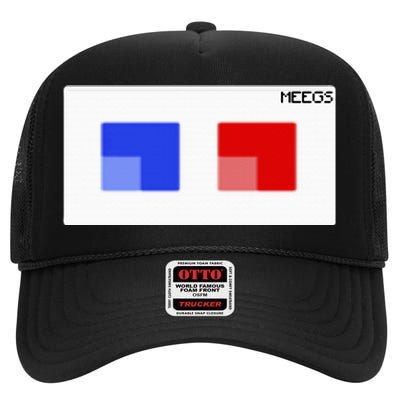 3d Glasses Meegs Chad Crypto High Crown Mesh Back Trucker Hat