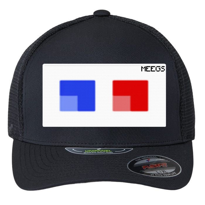 3d Glasses Meegs Chad Crypto Flexfit Unipanel Trucker Cap