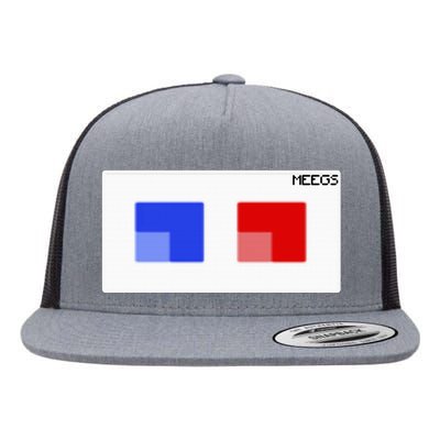 3d Glasses Meegs Chad Crypto Flat Bill Trucker Hat