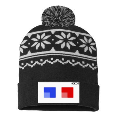 3d Glasses Meegs Chad Crypto USA-Made Snowflake Beanie