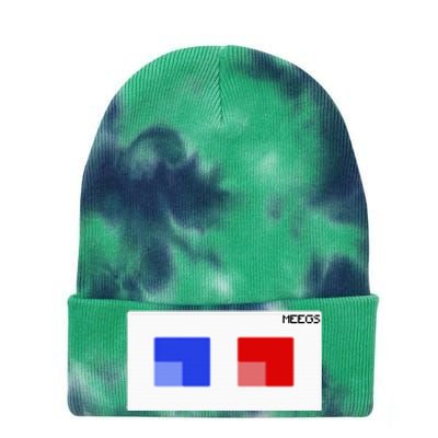 3d Glasses Meegs Chad Crypto Tie Dye 12in Knit Beanie