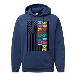 3Rd Grade Nailed It! Third Grade 3Rd Grad Gift Performance Fleece Hoodie