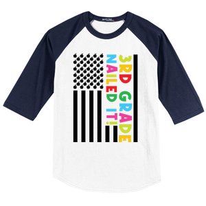 3Rd Grade Nailed It! Third Grade 3Rd Grad Gift Baseball Sleeve Shirt