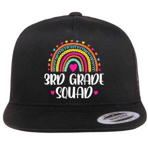 3rd Grade Squad Rainbow Back To School Teacher Wo Flat Bill Trucker Hat