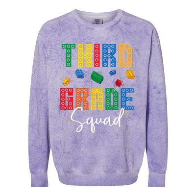 3rd Grade Squad Third Teacher Student Team Back To School Colorblast Crewneck Sweatshirt