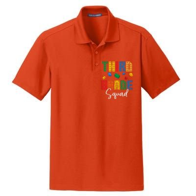 3rd Grade Squad Third Teacher Student Team Back To School Dry Zone Grid Polo