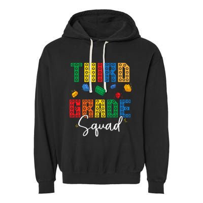 3rd Grade Squad Third Teacher Student Team Back To School Garment-Dyed Fleece Hoodie