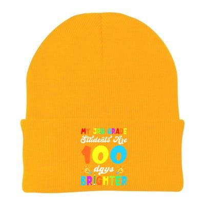 3rd Grade Students Are 100 Days Brighter 100th Day Of School Gift Knit Cap Winter Beanie