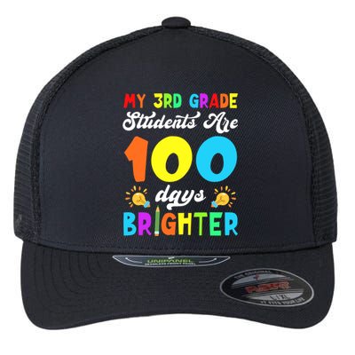 3rd Grade Students Are 100 Days Brighter 100th Day Of School Gift Flexfit Unipanel Trucker Cap