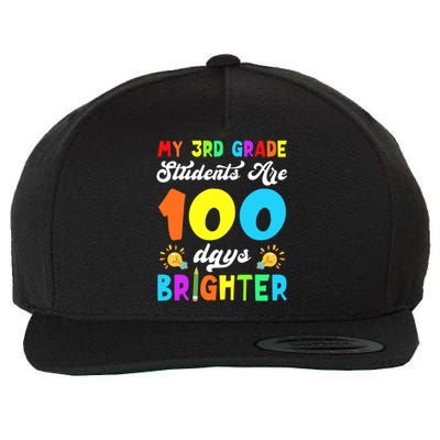 3rd Grade Students Are 100 Days Brighter 100th Day Of School Gift Wool Snapback Cap