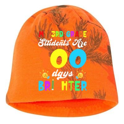 3rd Grade Students Are 100 Days Brighter 100th Day Of School Gift Kati - Camo Knit Beanie