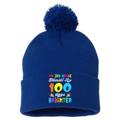 3rd Grade Students Are 100 Days Brighter 100th Day Of School Gift Pom Pom 12in Knit Beanie