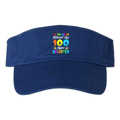 3rd Grade Students Are 100 Days Brighter 100th Day Of School Gift Valucap Bio-Washed Visor