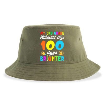 3rd Grade Students Are 100 Days Brighter 100th Day Of School Gift Sustainable Bucket Hat