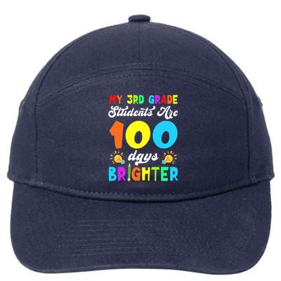 3rd Grade Students Are 100 Days Brighter 100th Day Of School Gift 7-Panel Snapback Hat