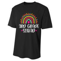 3rd Grade Squad Rainbow Back To School Teacher Wo Performance Sprint T-Shirt