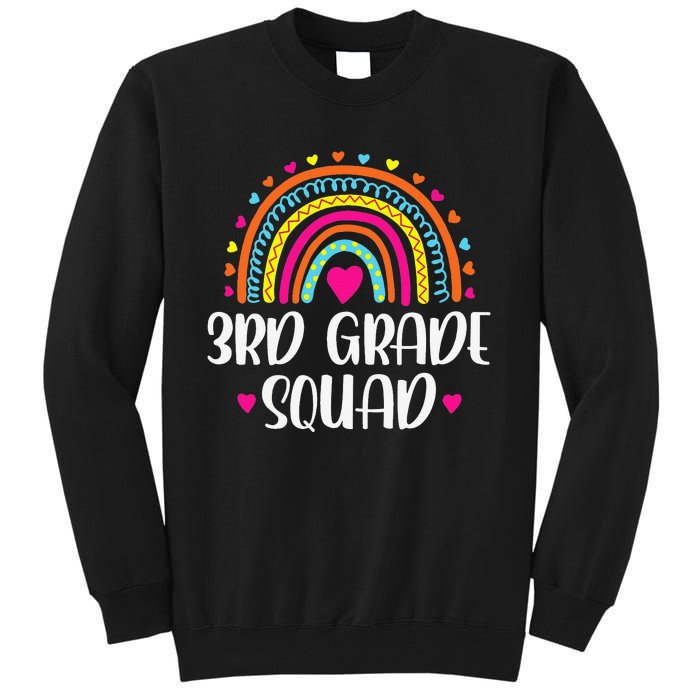 3rd Grade Squad Rainbow Back To School Teacher Wo Tall Sweatshirt