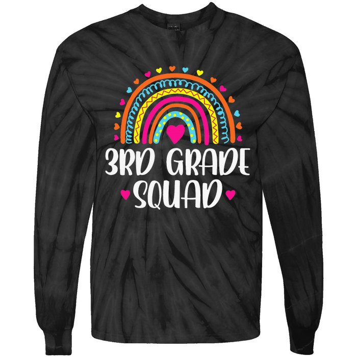 3rd Grade Squad Rainbow Back To School Teacher Wo Tie-Dye Long Sleeve Shirt