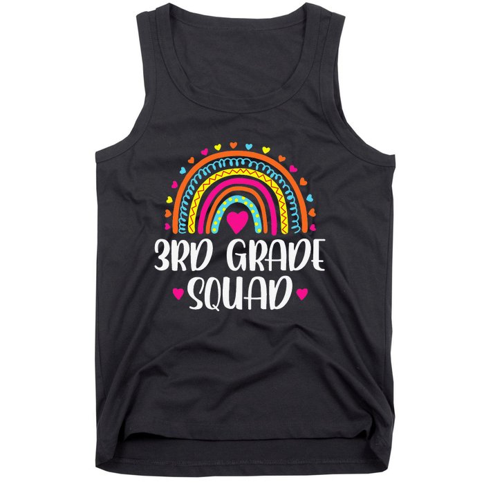 3rd Grade Squad Rainbow Back To School Teacher Wo Tank Top