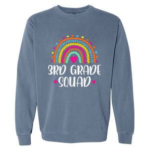 3rd Grade Squad Rainbow Back To School Teacher Wo Garment-Dyed Sweatshirt