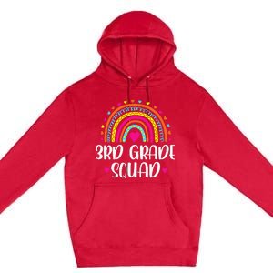 3rd Grade Squad Rainbow Back To School Teacher Wo Premium Pullover Hoodie