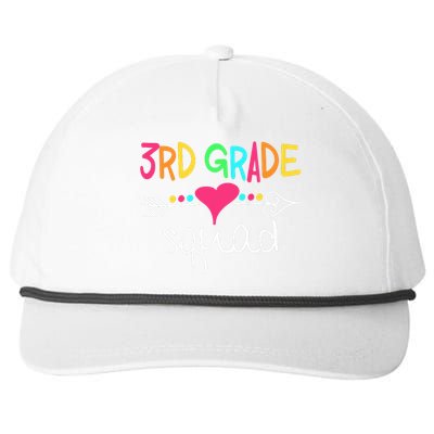 3rd Grade Squad Third Teacher Student Team Back To School Gift Snapback Five-Panel Rope Hat