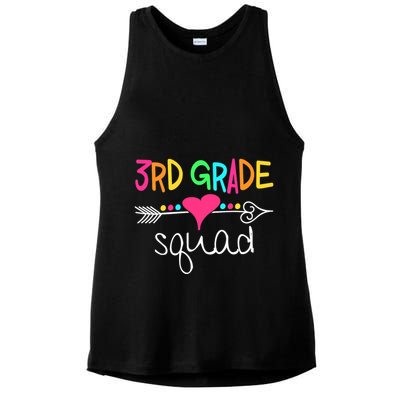 3rd Grade Squad Third Teacher Student Team Back To School Ladies PosiCharge Tri-Blend Wicking Tank