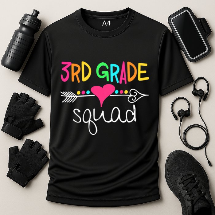 3rd Grade Squad Third Teacher Student Team Back To School Cooling Performance Crew T-Shirt