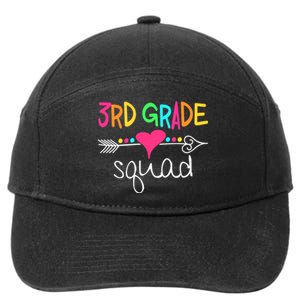 3rd Grade Squad Third Teacher Student Team Back To School 7-Panel Snapback Hat