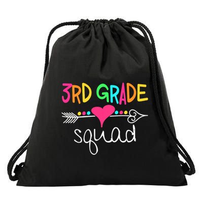 3rd Grade Squad Third Teacher Student Team Back To School Drawstring Bag