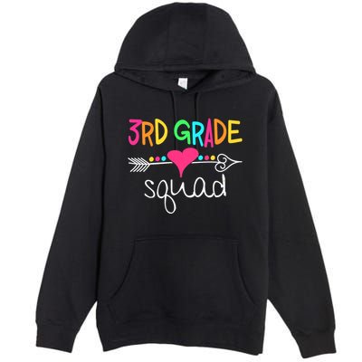 3rd Grade Squad Third Teacher Student Team Back To School Premium Pullover Hoodie