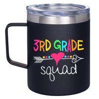 3rd Grade Squad Third Teacher Student Team Back To School 12oz Stainless Steel Coffee Mug