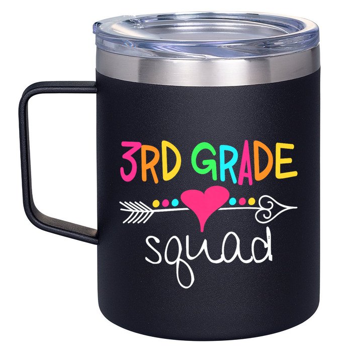 3rd Grade Squad Third Teacher Student Team Back To School 12oz Stainless Steel Coffee Mug