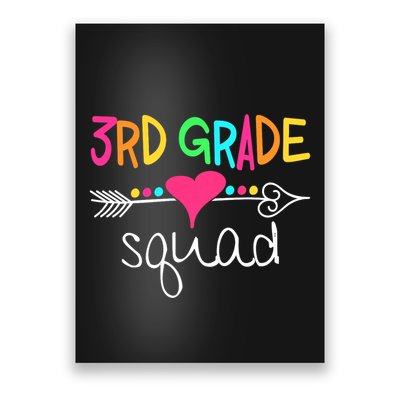 3rd Grade Squad Third Teacher Student Team Back To School Poster
