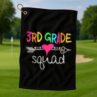 3rd Grade Squad Third Teacher Student Team Back To School Golf Towel