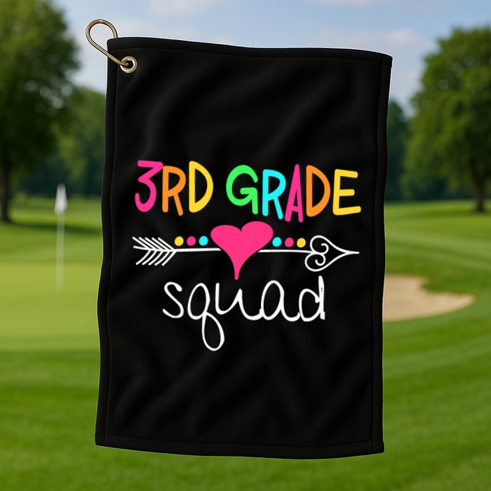3rd Grade Squad Third Teacher Student Team Back To School Golf Towel