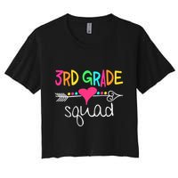 3rd Grade Squad Third Teacher Student Team Back To School Women's Crop Top Tee