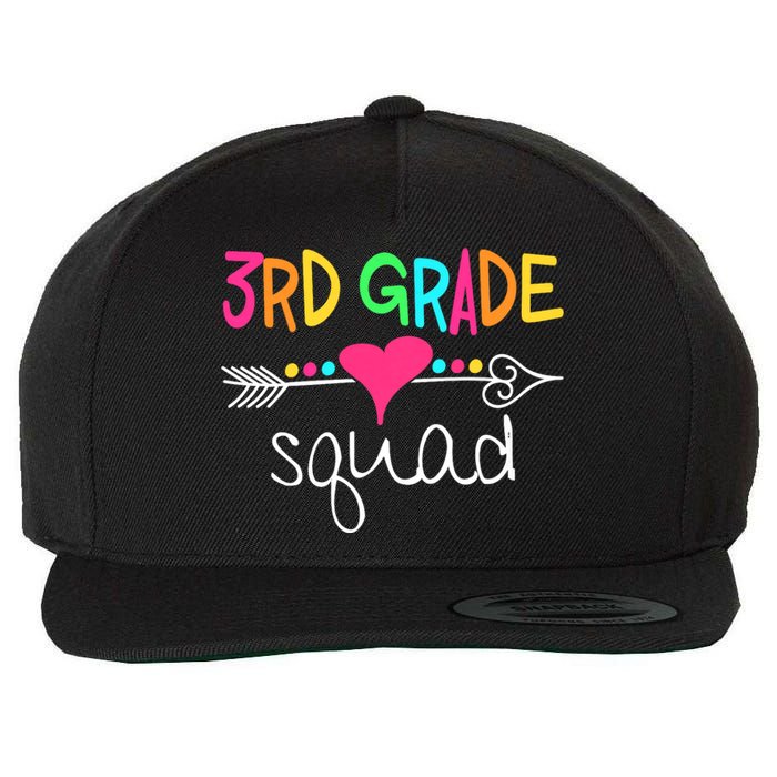 3rd Grade Squad Third Teacher Student Team Back To School Wool Snapback Cap