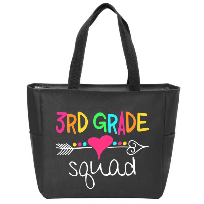 3rd Grade Squad Third Teacher Student Team Back To School Zip Tote Bag
