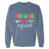 3rd Grade Squad Third Teacher Student Team Back To School Garment-Dyed Sweatshirt
