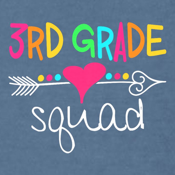 3rd Grade Squad Third Teacher Student Team Back To School Garment-Dyed Sweatshirt