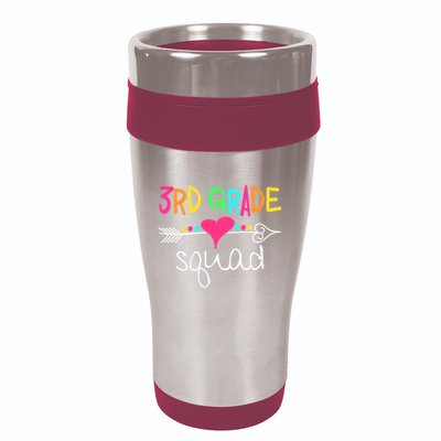 3rd Grade Squad Third Teacher Student Team Back To School 16oz Travel Tumbler